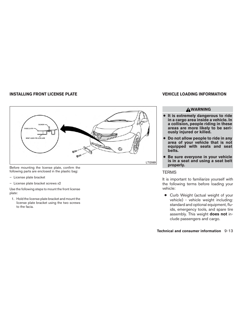 Terms -13 | NISSAN 2014 Versa Note - Owner's Manual User Manual | Page 354 / 372