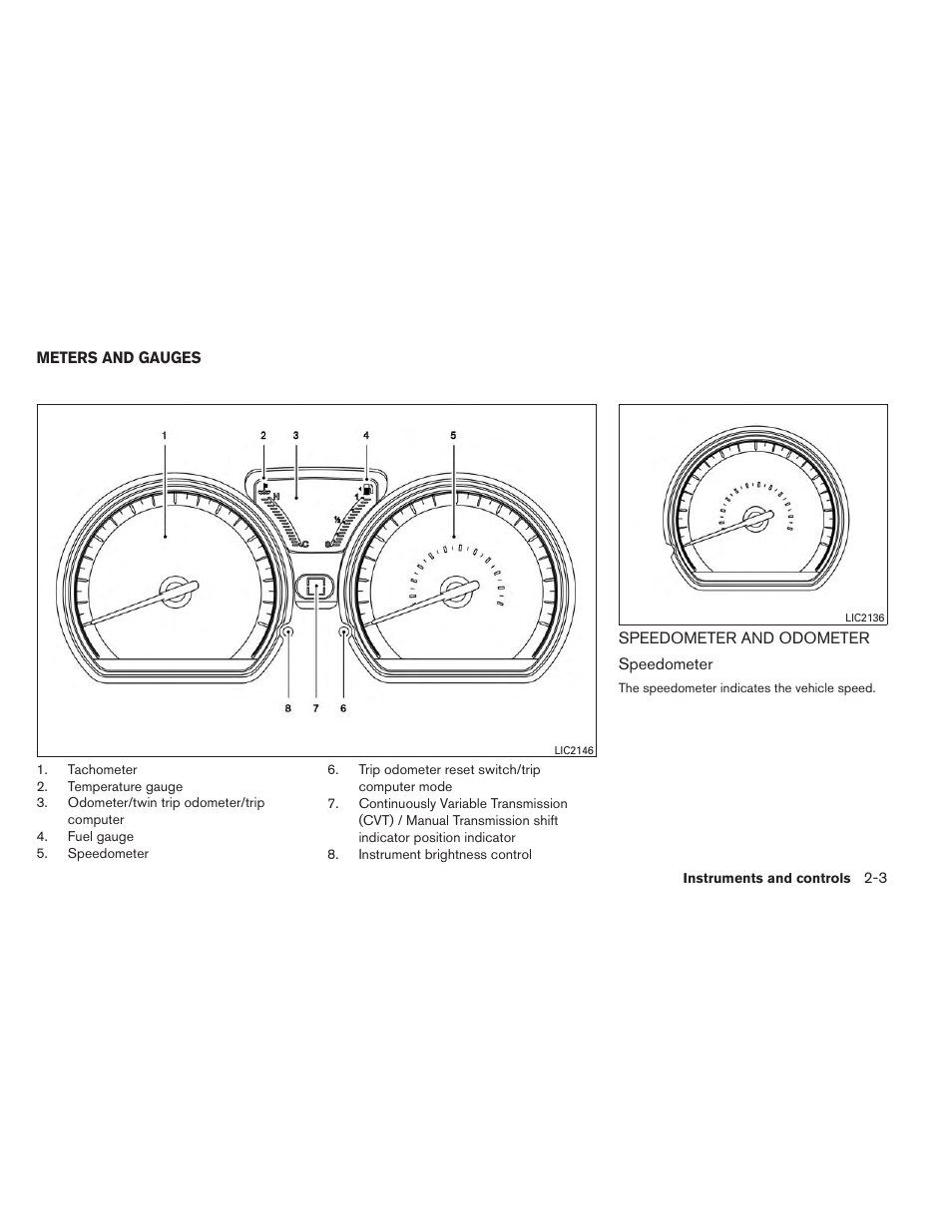 Meters and gauges -3, Speedometer and odometer -3 | NISSAN 2014 Versa Note - Owner's Manual User Manual | Page 76 / 372