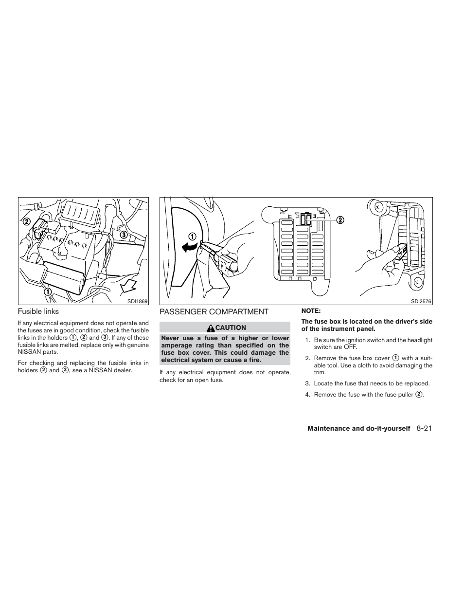 Passenger compartment -21 | NISSAN 2012 Versa Sedan - Owner's Manual User Manual | Page 252 / 299