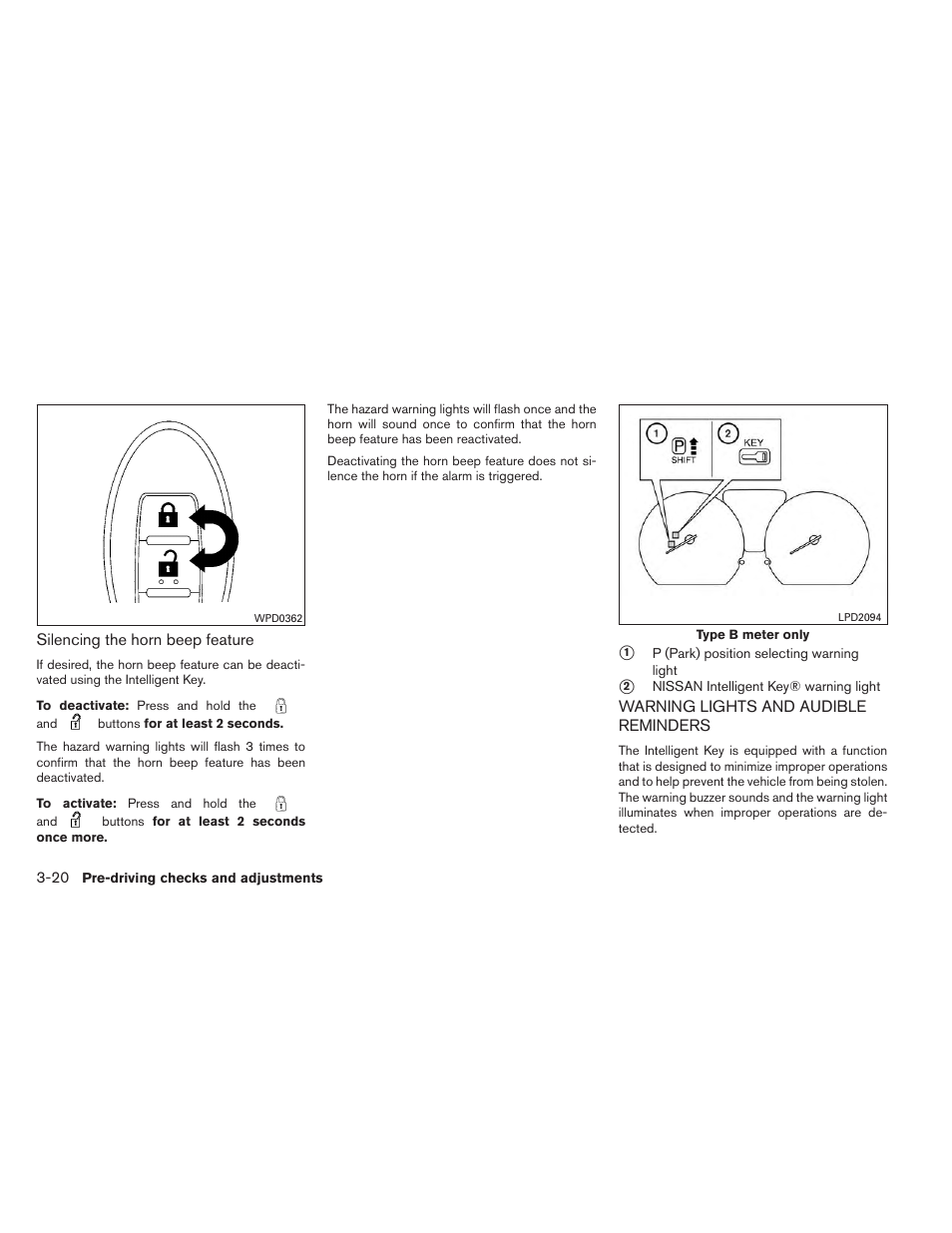 Warning lights and audible reminders -20 | NISSAN 2013 Versa Sedan - Owner's Manual User Manual | Page 123 / 331