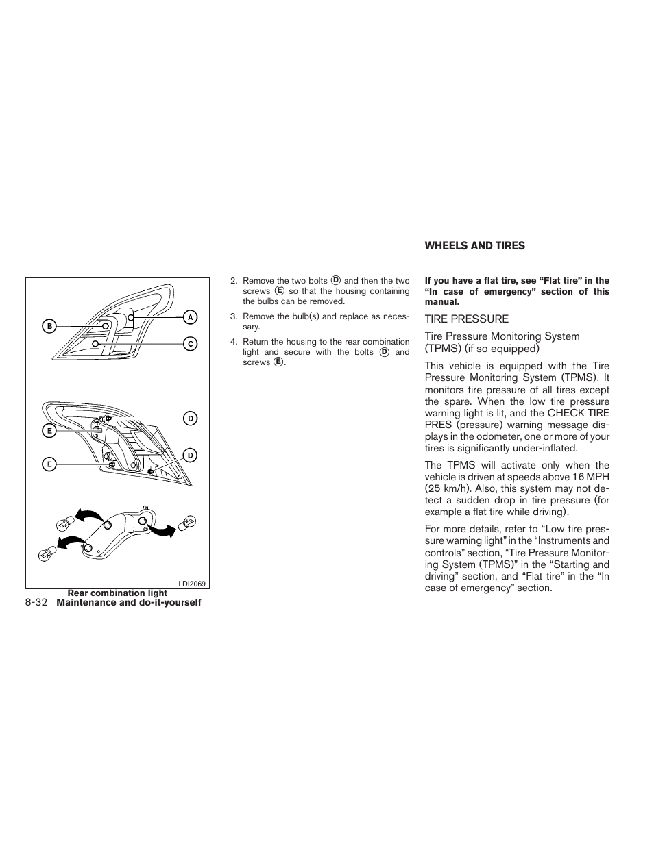 Wheels and tires -32, Tire pressure -32 | NISSAN 2013 Versa Sedan - Owner's Manual User Manual | Page 293 / 331