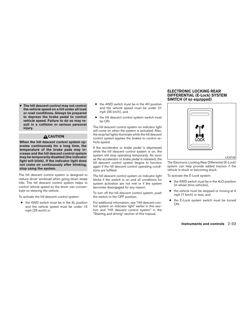 NISSAN 2011 Xterra - Owner's Manual User Manual | Page 110 / 339