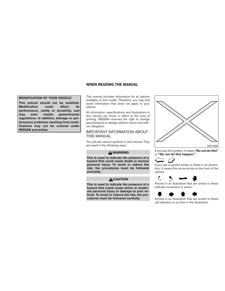 NISSAN 2011 Xterra - Owner's Manual User Manual | Page 3 / 339