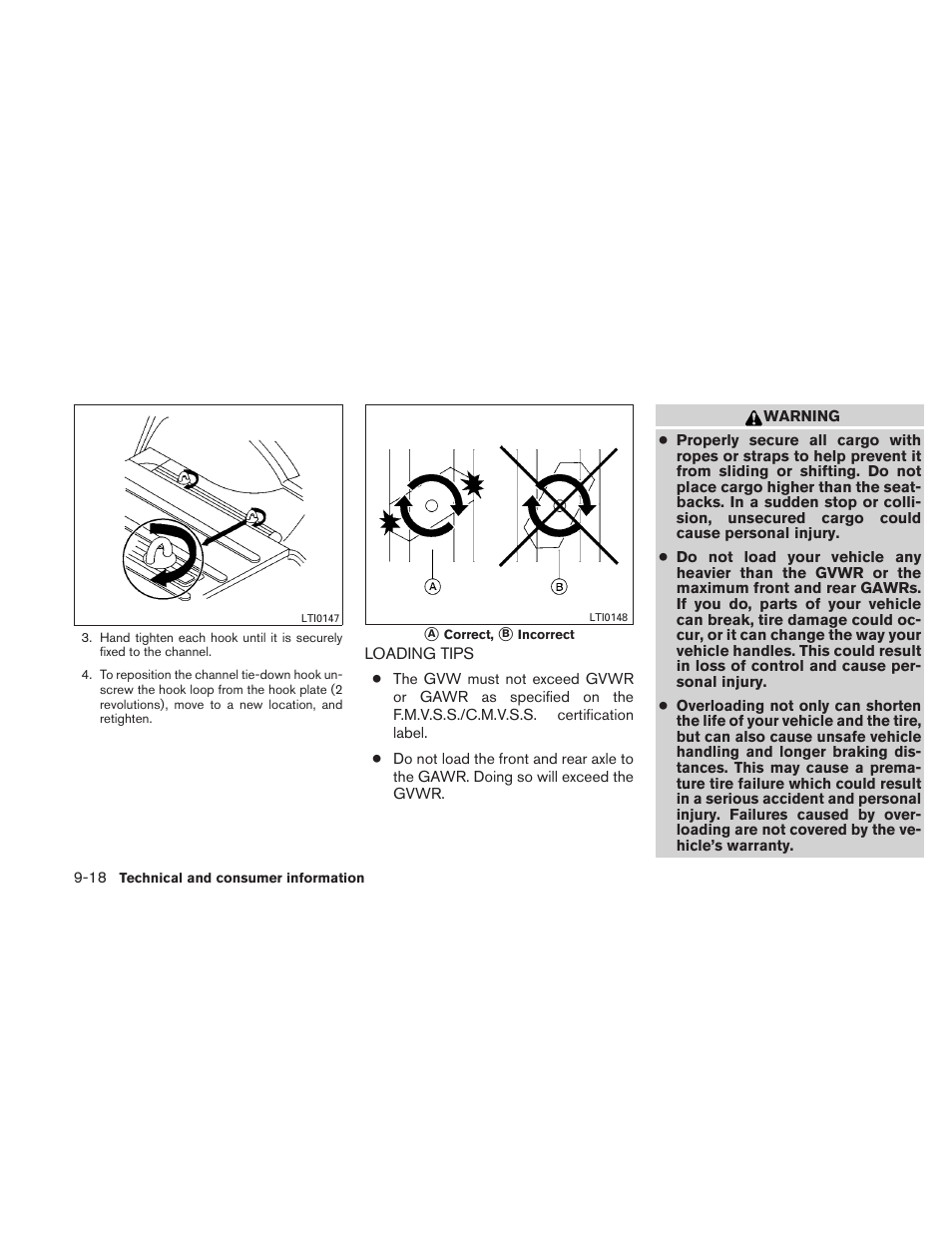 Loading tips -18 | NISSAN 2011 Xterra - Owner's Manual User Manual | Page 315 / 339