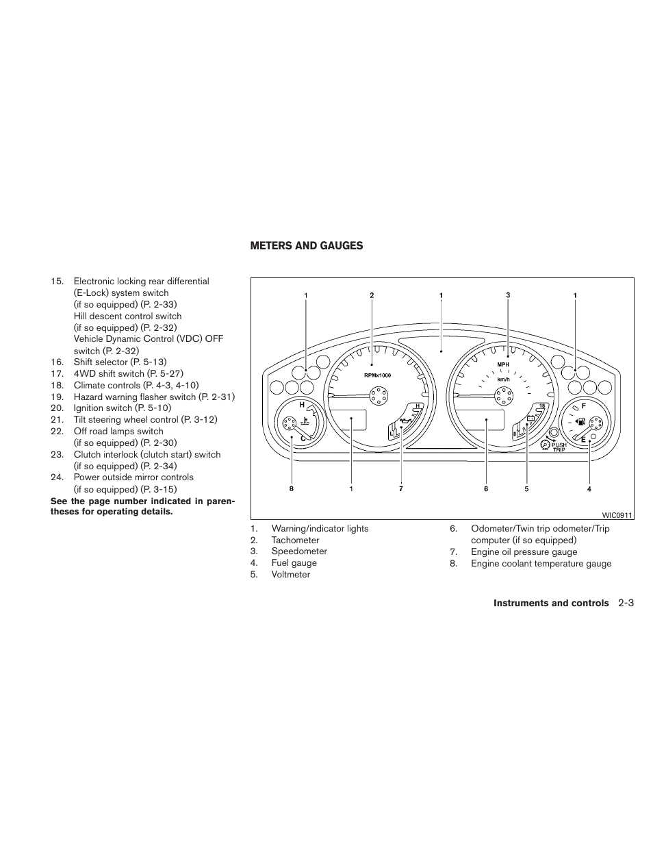 Meters and gauges -3 | NISSAN 2011 Xterra - Owner's Manual User Manual | Page 80 / 339