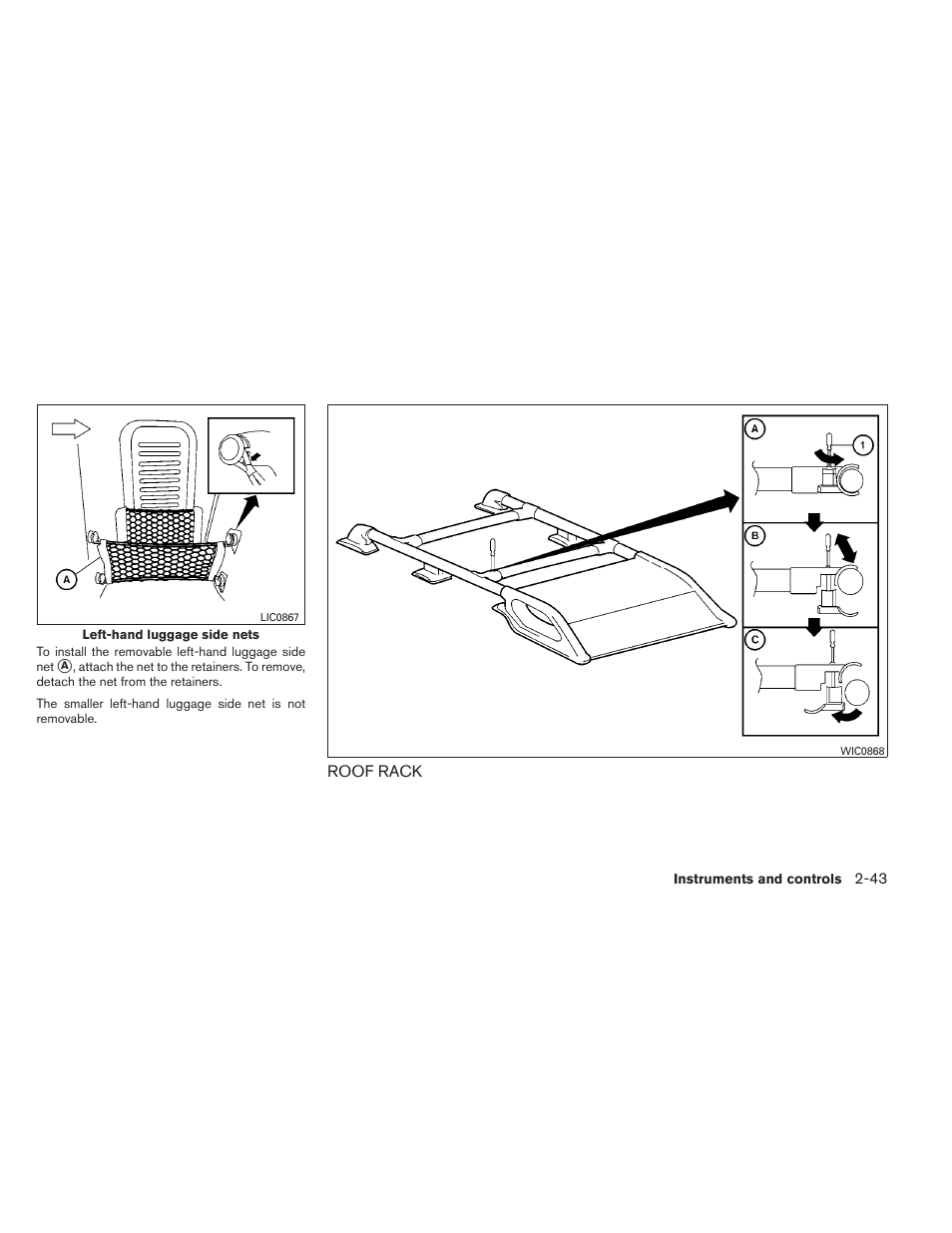 Roof rack -43 | NISSAN 2012 Xterra - Owner's Manual User Manual | Page 122 / 341