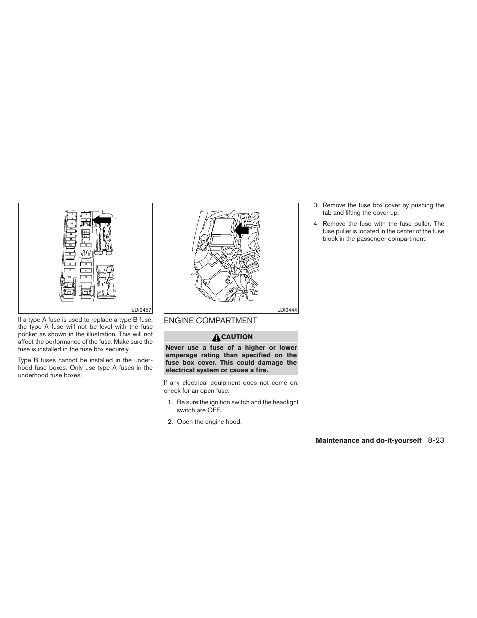 Engine compartment -23 | NISSAN 2012 Xterra - Owner's Manual User Manual | Page 282 / 341