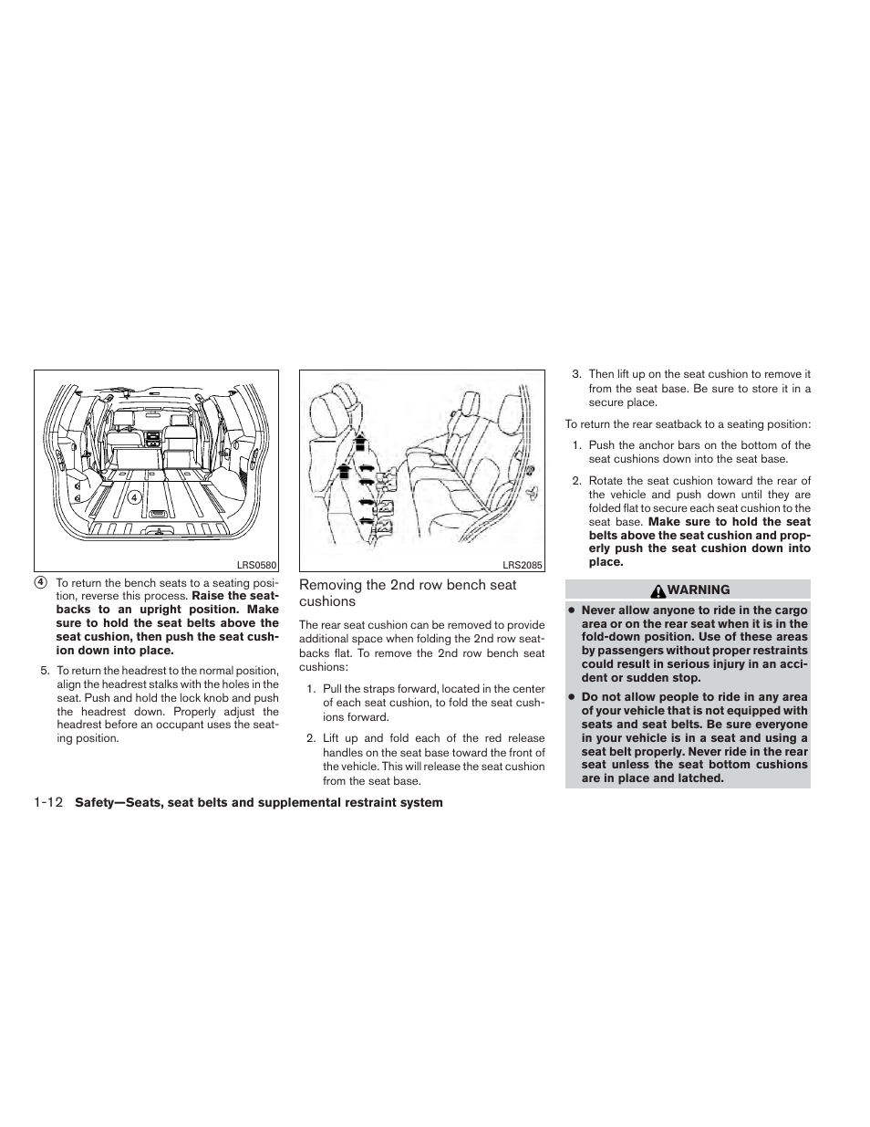 NISSAN 2012 Xterra - Owner's Manual User Manual | Page 29 / 341