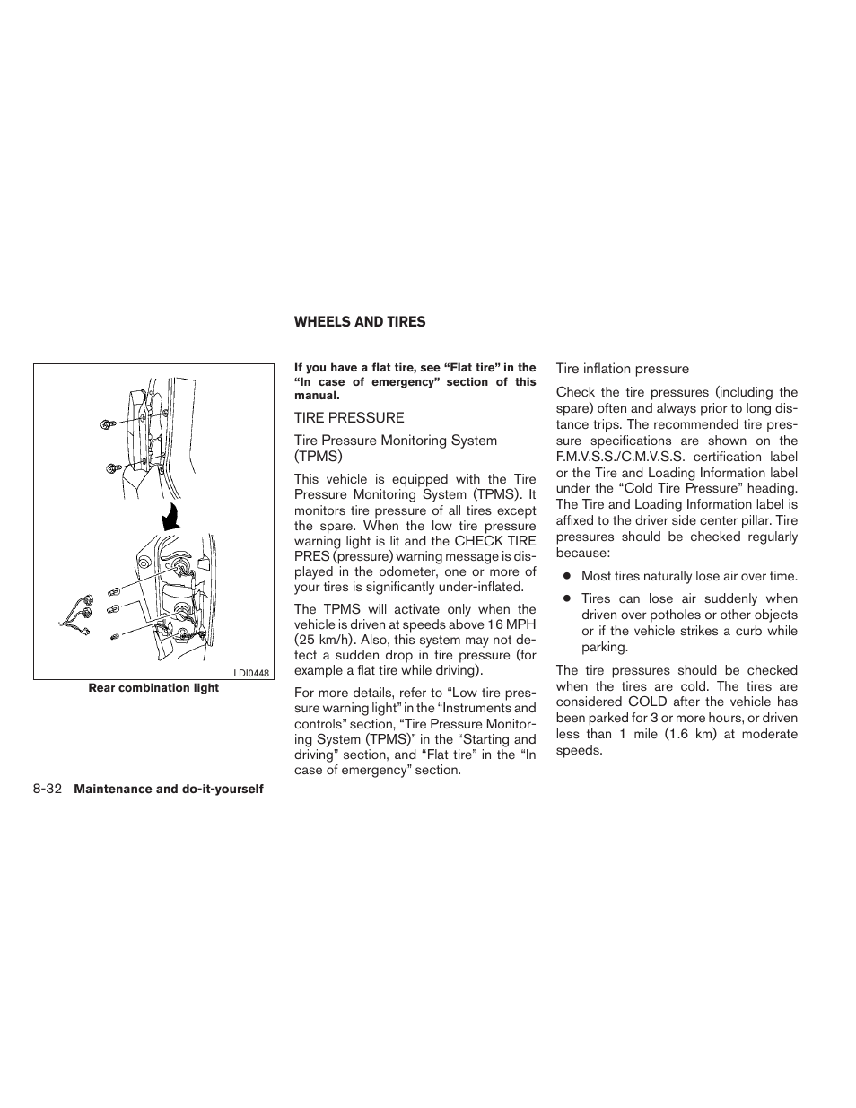 Wheels and tires -32, Tire pressure -32 | NISSAN 2012 Xterra - Owner's Manual User Manual | Page 291 / 341