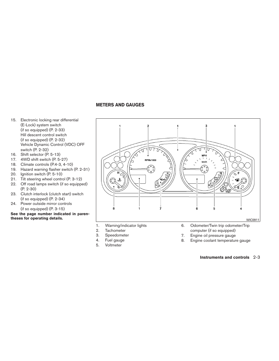 Meters and gauges -3 | NISSAN 2012 Xterra - Owner's Manual User Manual | Page 82 / 341