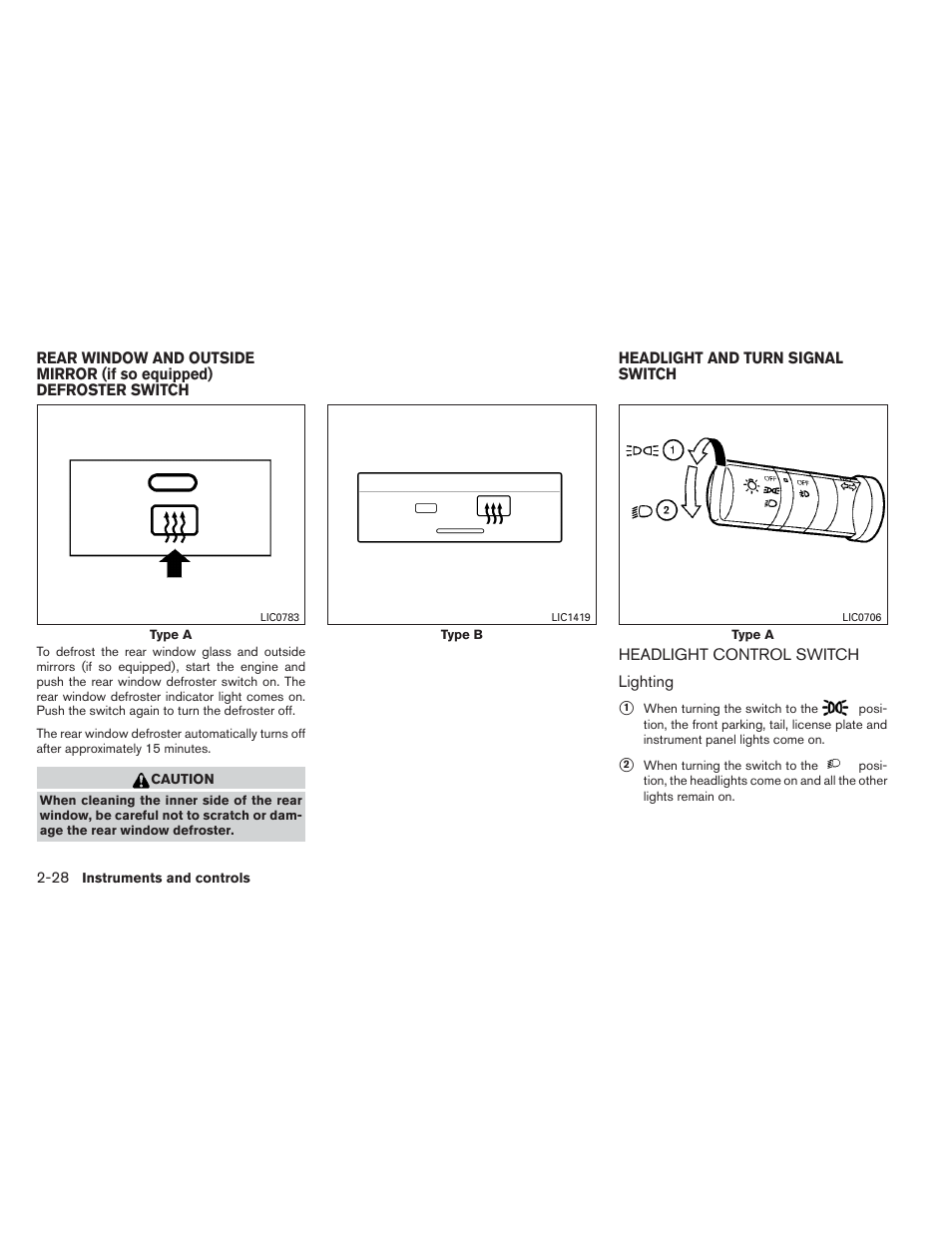 Headlight control switch -28 | NISSAN 2013 Xterra - Owner's Manual User Manual | Page 105 / 394