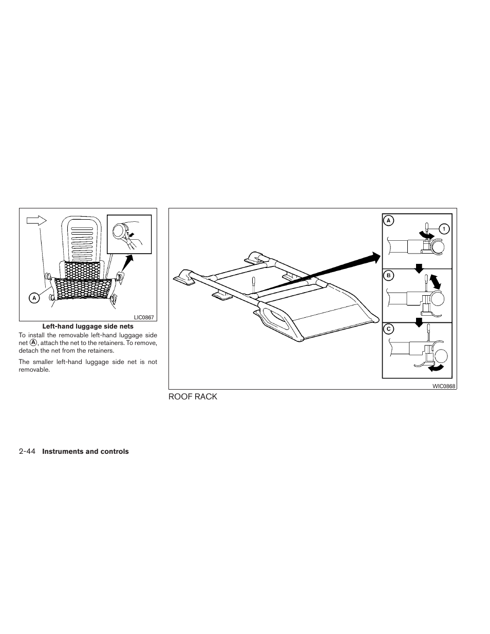 Roof rack -44 | NISSAN 2013 Xterra - Owner's Manual User Manual | Page 121 / 394