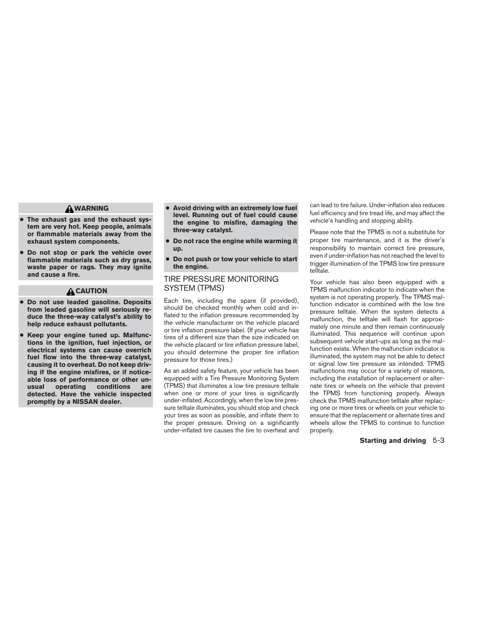 Tire pressure monitoring system (tpms) -3 | NISSAN 2013 Xterra - Owner's Manual User Manual | Page 250 / 394