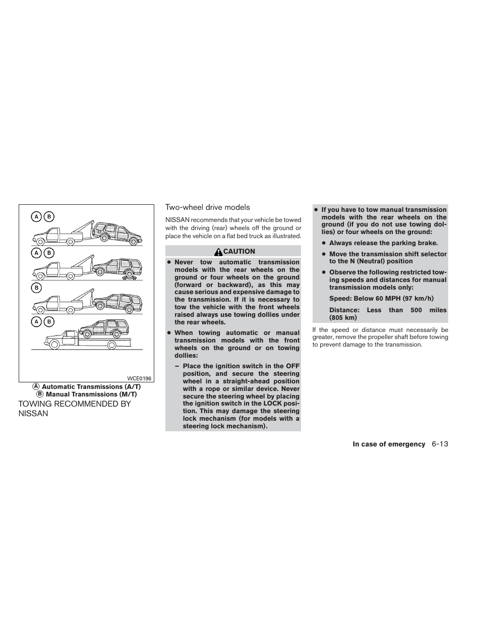 Towing recommended by nissan -13 | NISSAN 2013 Xterra - Owner's Manual User Manual | Page 300 / 394