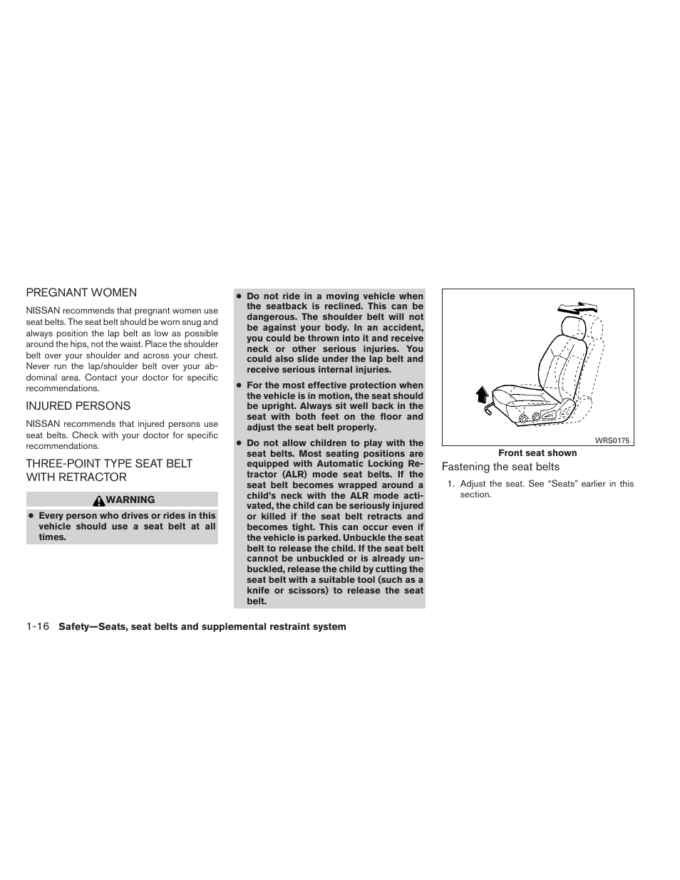 NISSAN 2013 Xterra - Owner's Manual User Manual | Page 33 / 394