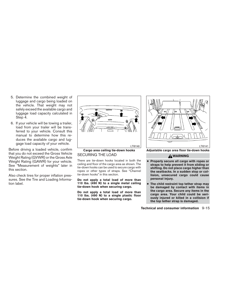 Securing the load -15 | NISSAN 2013 Xterra - Owner's Manual User Manual | Page 368 / 394
