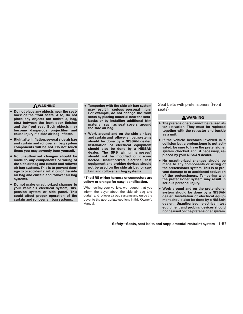 NISSAN 2013 Xterra - Owner's Manual User Manual | Page 74 / 394
