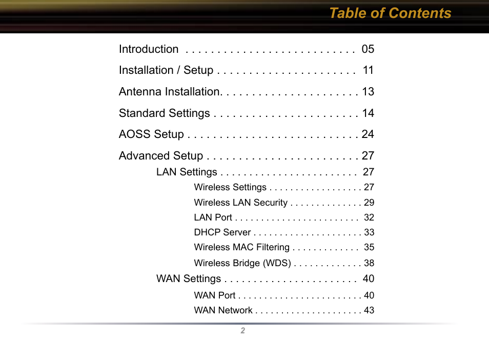 Buffalo Technology WBR2-G54 User Manual | Page 2 / 95