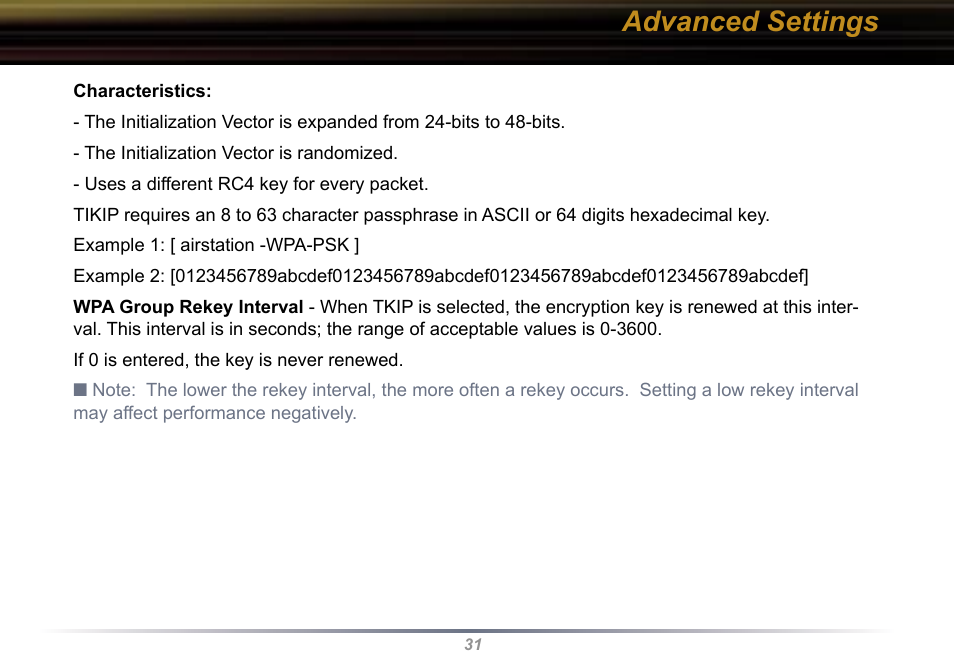 Advanced settings | Buffalo Technology WBR2-G54 User Manual | Page 31 / 95