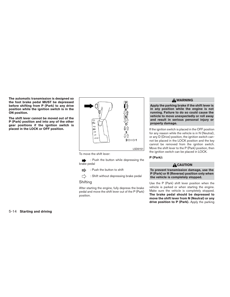 NISSAN 2014 Xterra - Owner's Manual User Manual | Page 251 / 384