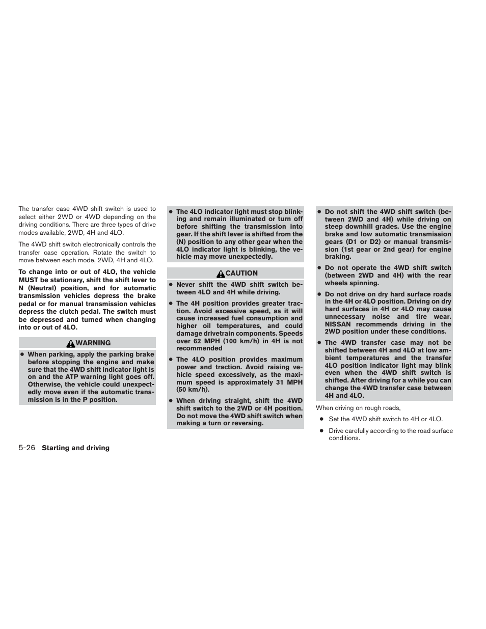 NISSAN 2014 Xterra - Owner's Manual User Manual | Page 263 / 384