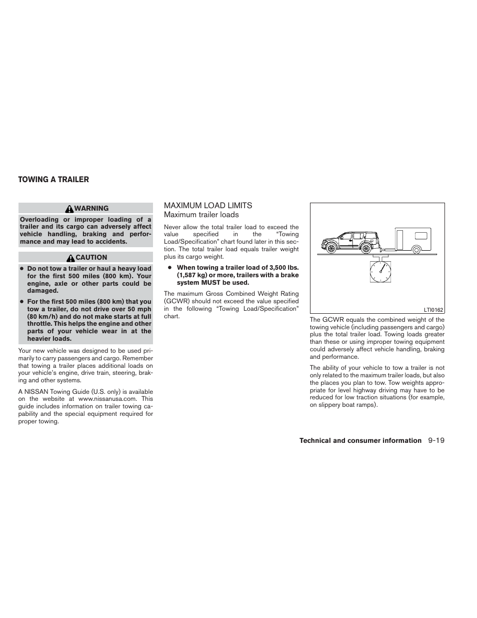 Towing a trailer -19, Maximum load limits -19 | NISSAN 2014 Xterra - Owner's Manual User Manual | Page 362 / 384