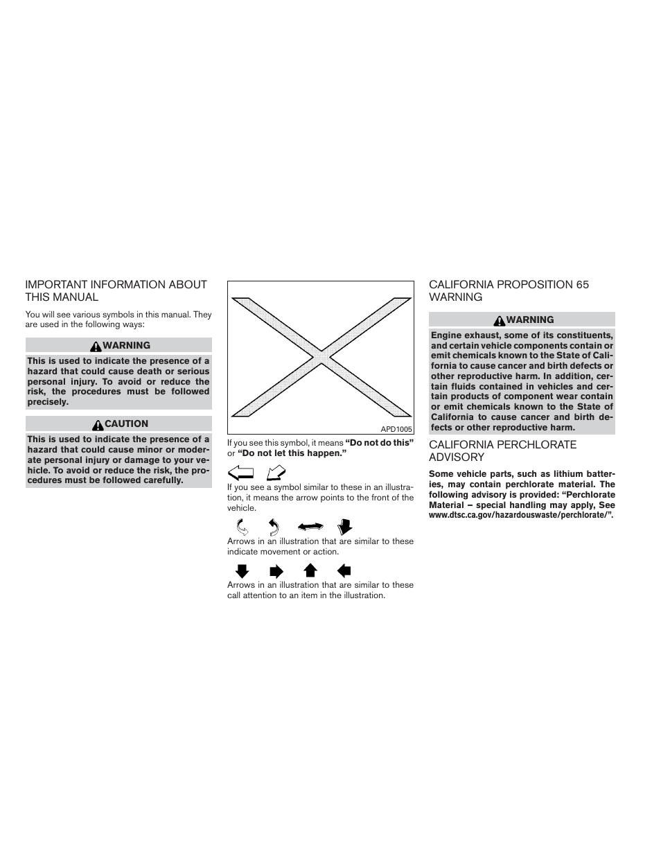 NISSAN 2014 Xterra - Owner's Manual User Manual | Page 4 / 384