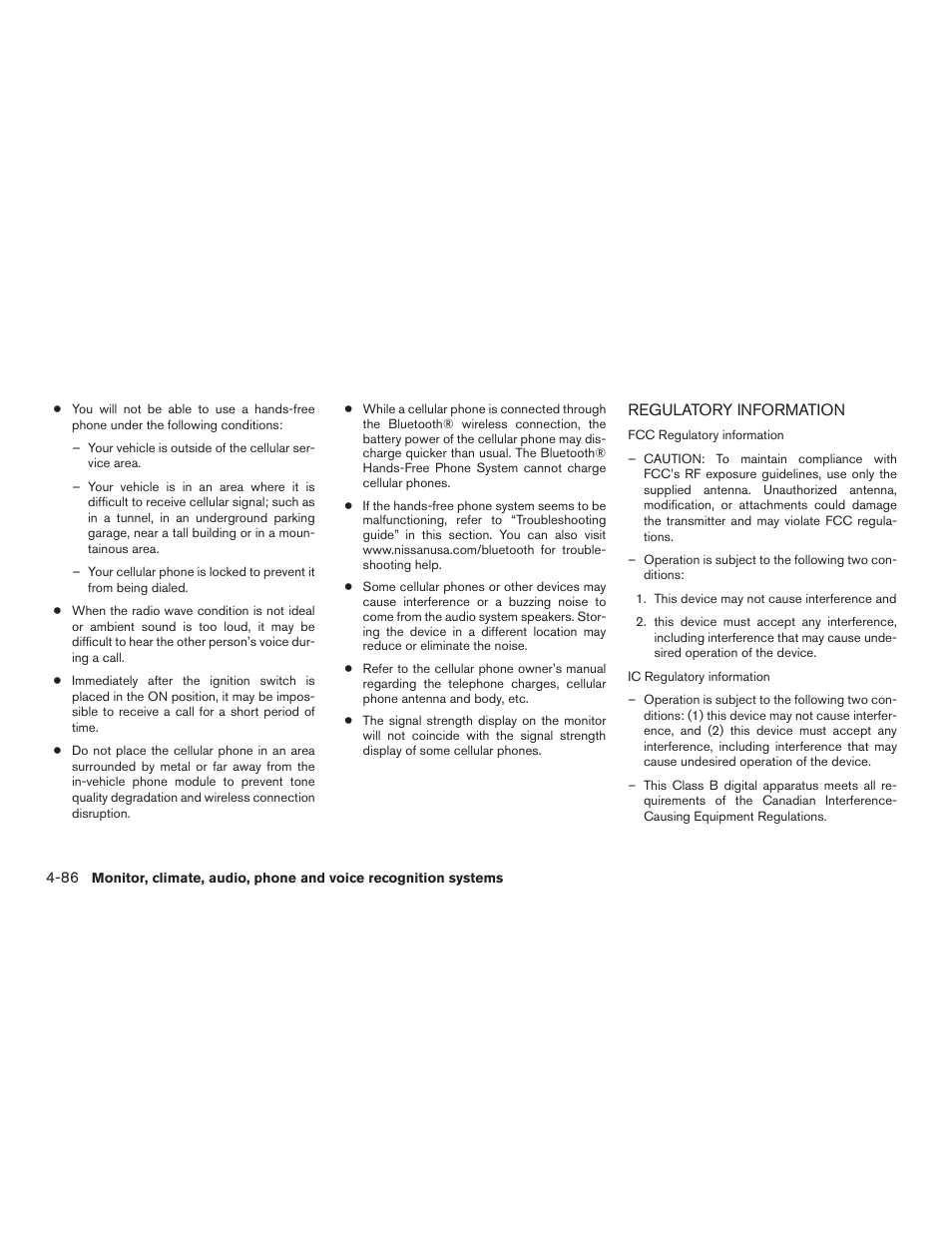 Regulatory information -86 | NISSAN 2015 Xterra - Owner's Manual User Manual | Page 237 / 396