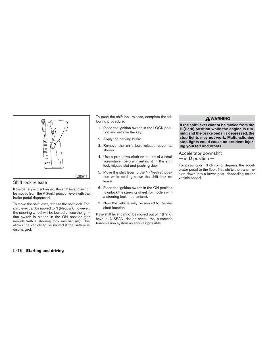 NISSAN 2015 Xterra - Owner's Manual User Manual | Page 265 / 396