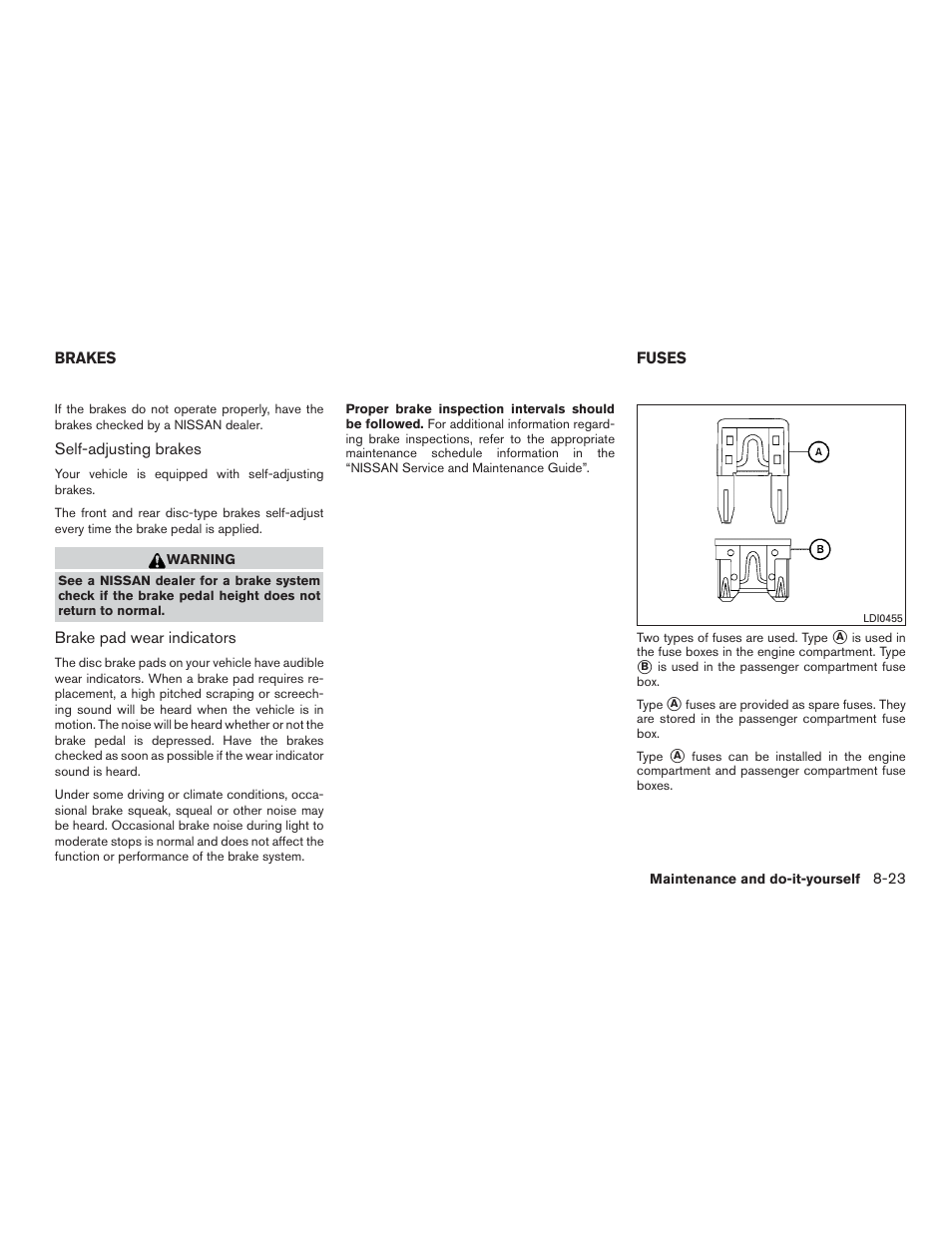 Brakes -23 fuses -23 | NISSAN 2015 Xterra - Owner's Manual User Manual | Page 334 / 396