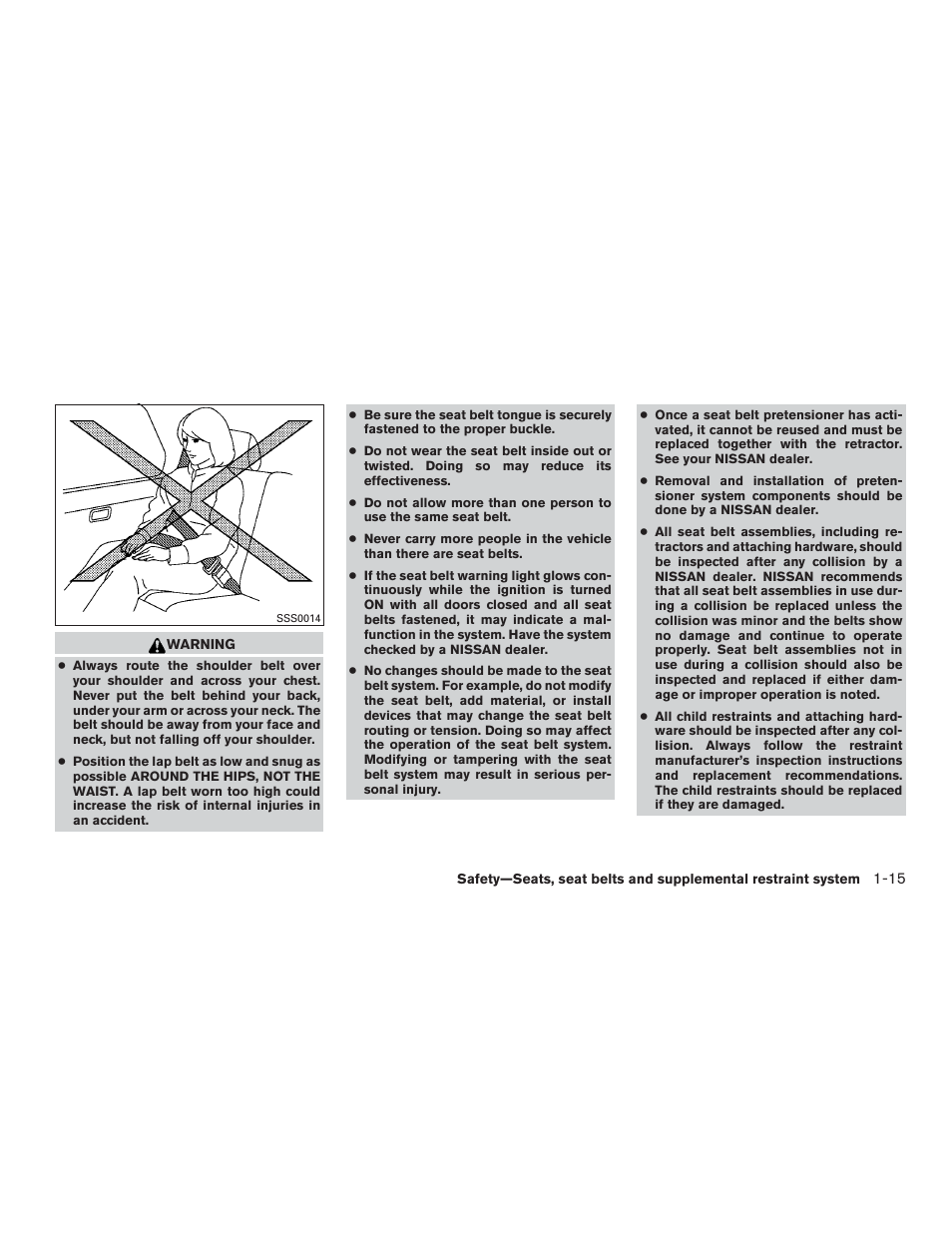 NISSAN 2015 Xterra - Owner's Manual User Manual | Page 34 / 396