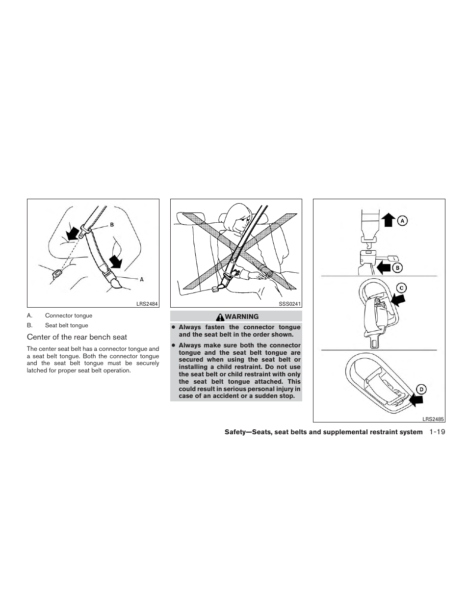 Center of the rear bench seat | NISSAN 2015 Xterra - Owner's Manual User Manual | Page 38 / 396