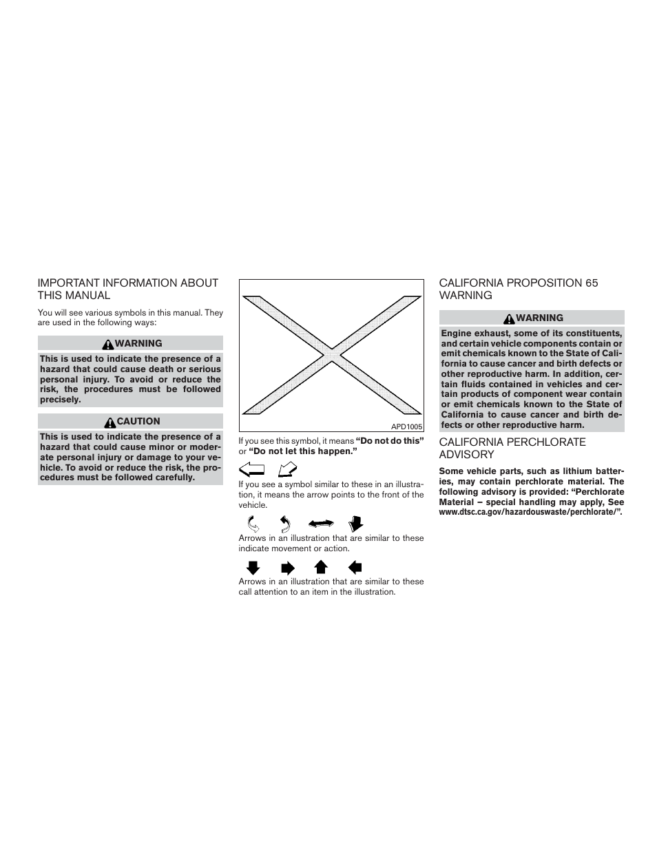 NISSAN 2015 Xterra - Owner's Manual User Manual | Page 4 / 396