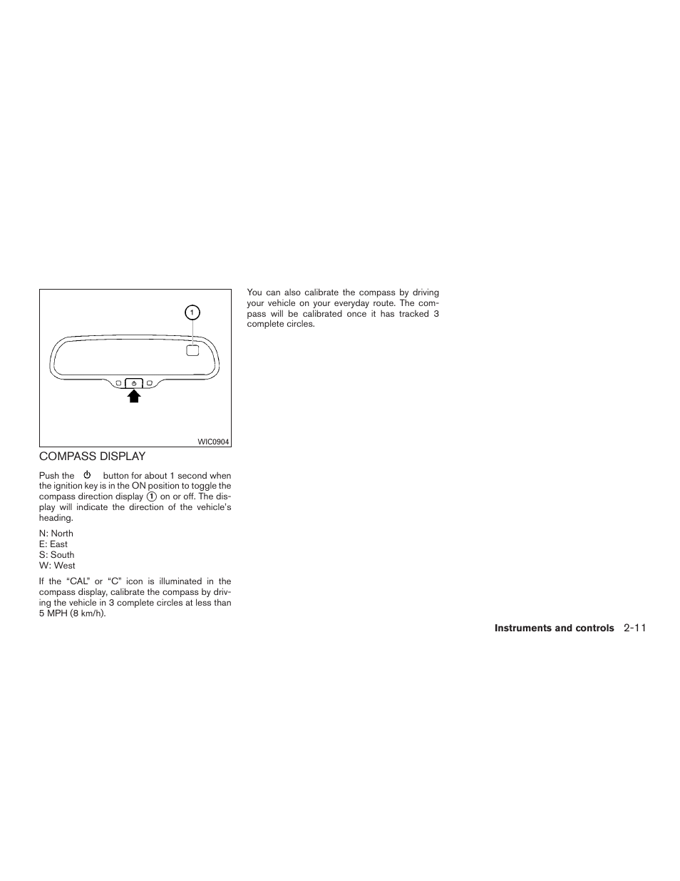 Compass display -11 | NISSAN 2015 Xterra - Owner's Manual User Manual | Page 94 / 396
