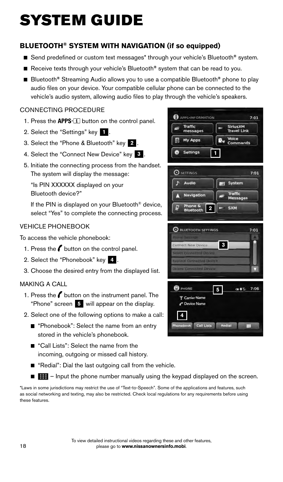 System guide | NISSAN 2015 Xterra - Quick Reference Guide User Manual | Page 20 / 24