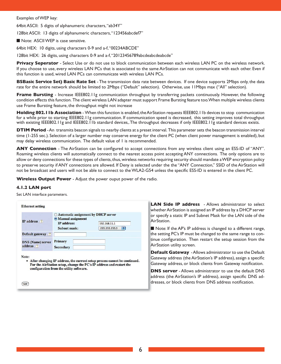 Buffalo Technology Buffalo AirStation WLA2-G54 User Manual | Page 7 / 18