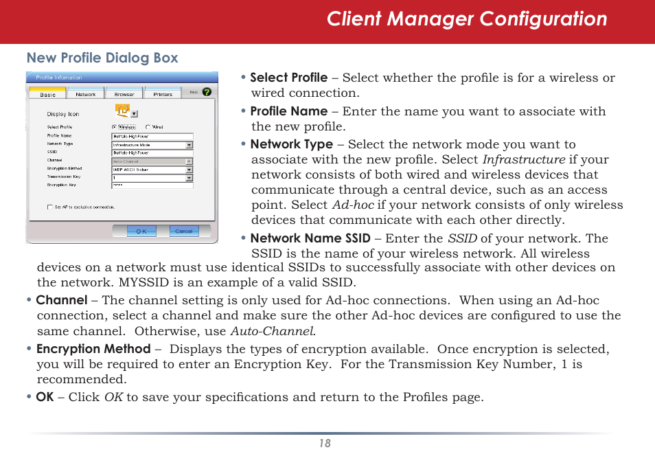 Client manager configuration | Buffalo Technology WLI-U2-SG54HG User Manual | Page 18 / 42