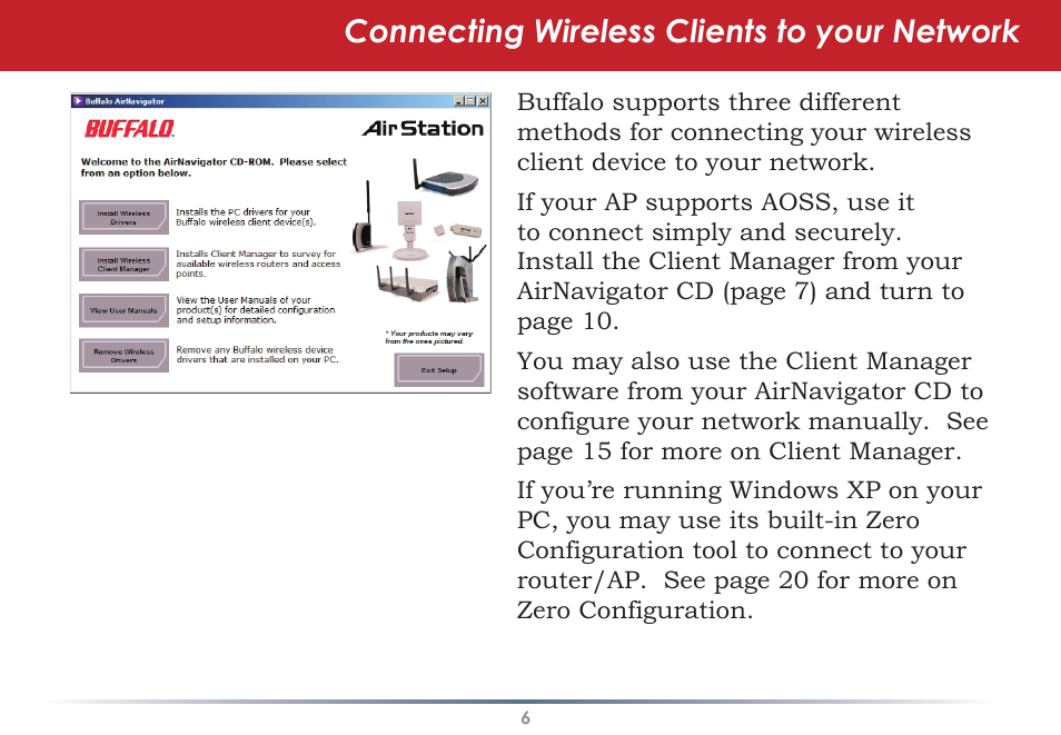 Connecting wireless clients to your network | Buffalo Technology WLI-U2-SG54HG User Manual | Page 6 / 42