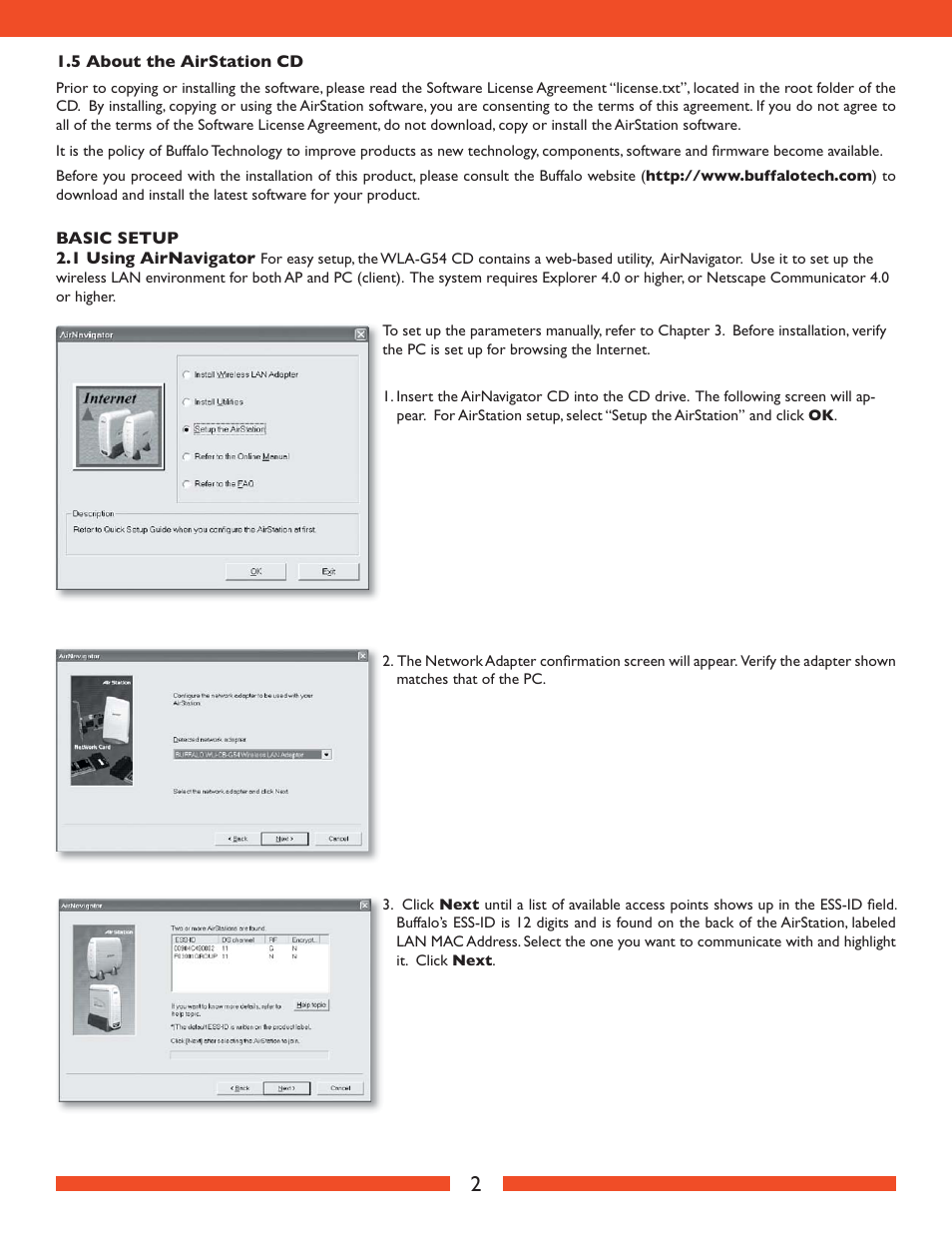 Buffalo Technology Buffalo AirStation WLA-G54 User Manual | Page 3 / 18