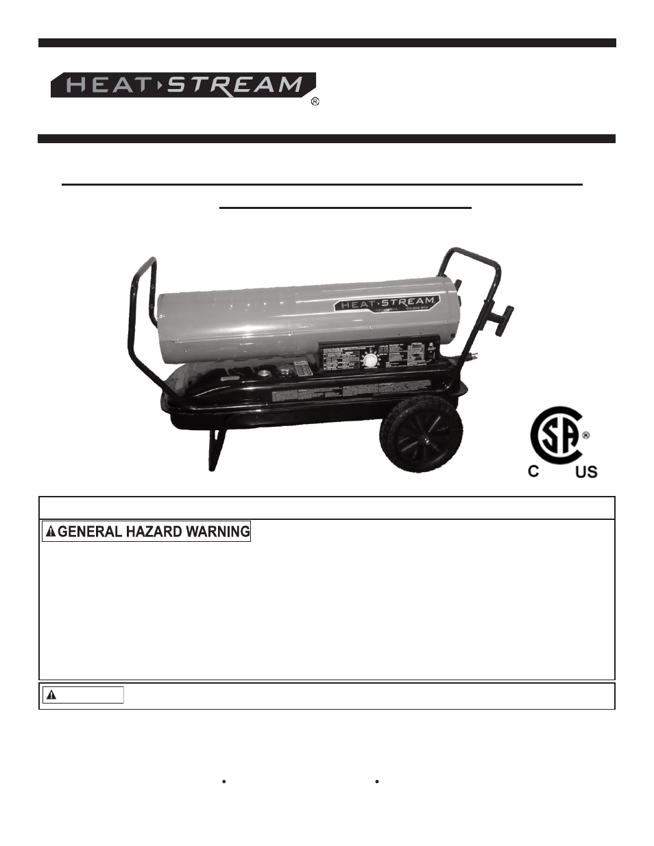 HeatStream HS-215T-KFA User Manual | 48 pages