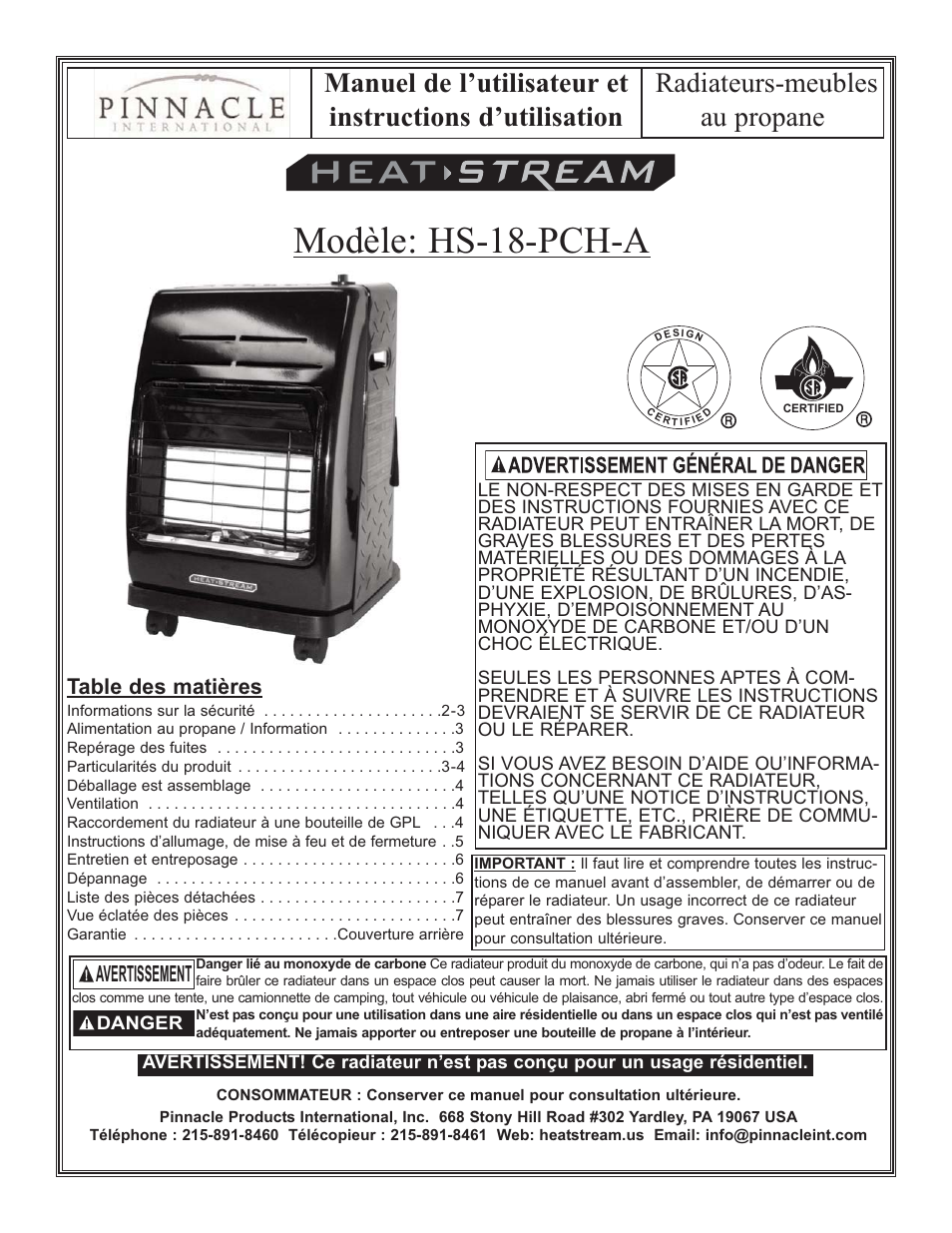HeatStream HS-18-PCH-A User Manual | Page 17 / 24