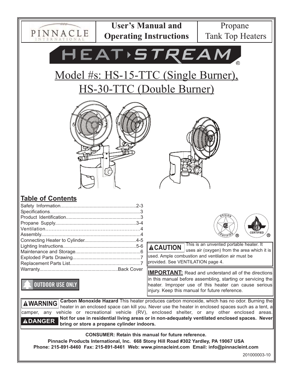 HeatStream HS-30-TTC User Manual | 24 pages