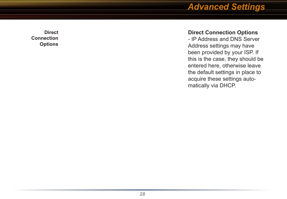 Advanced settings | Buffalo Technology WYR-G54 User Manual | Page 28 / 65