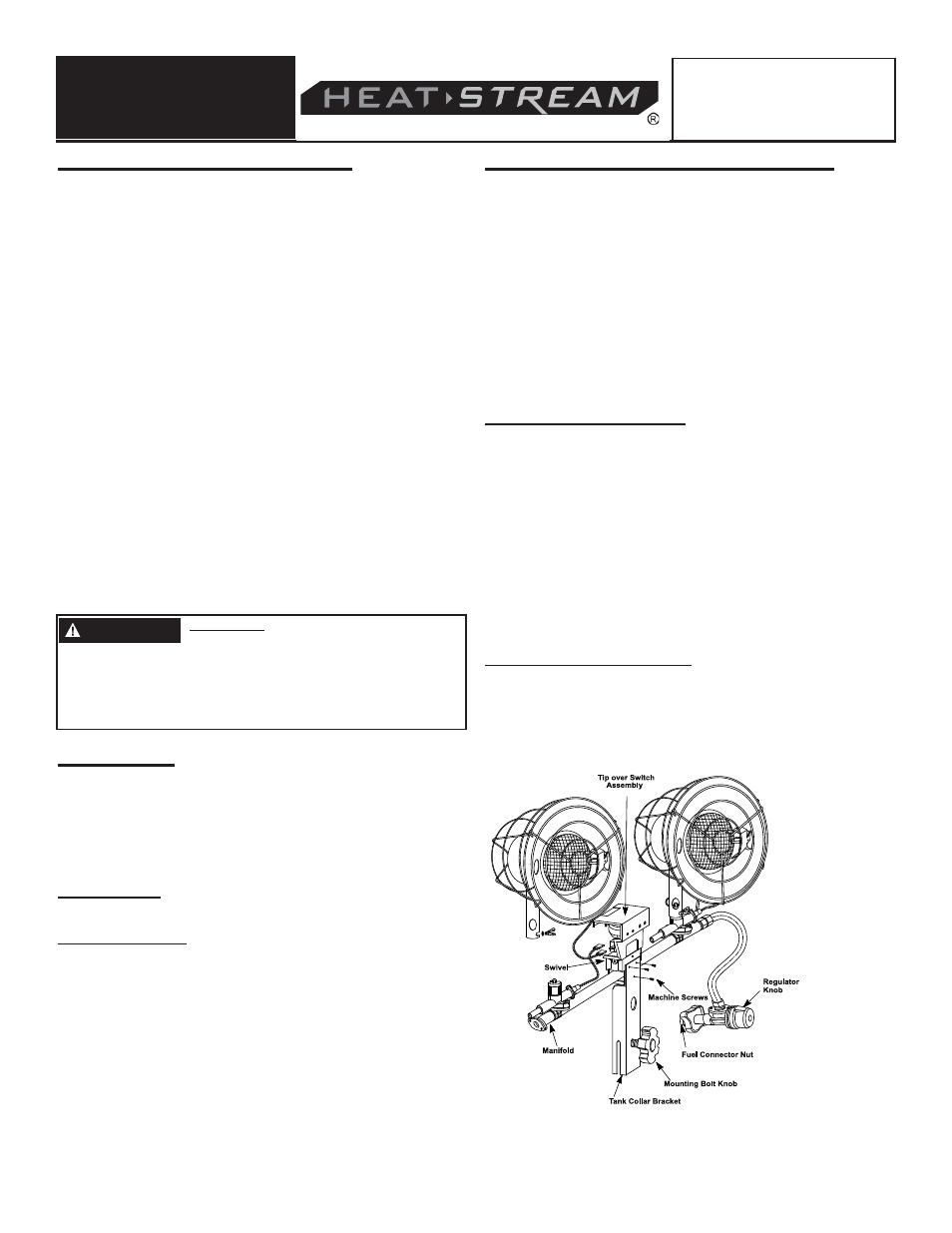Propane tank top heaters, Propane supply (continued), Ventilation | Assembly, Connecting heater to lp cylinder, Page 4 | HeatStream HS-32-TTC User Manual | Page 4 / 24