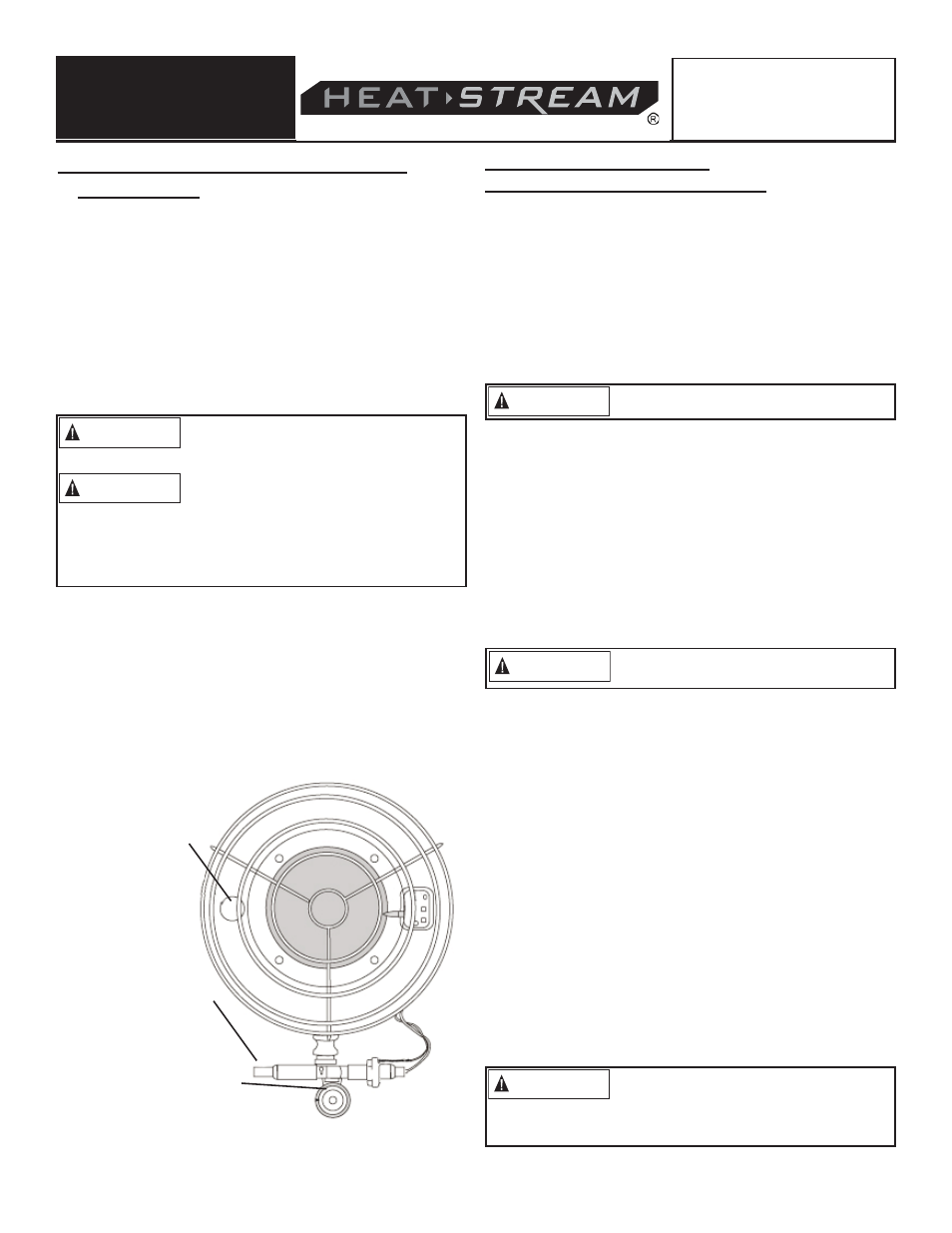 Propane tank top heaters, Warning, Caution | Caution warning, Lighting instructions, Page 5, Connecting heater to lp cylinder (continued) | HeatStream HS-32-TTC User Manual | Page 5 / 24
