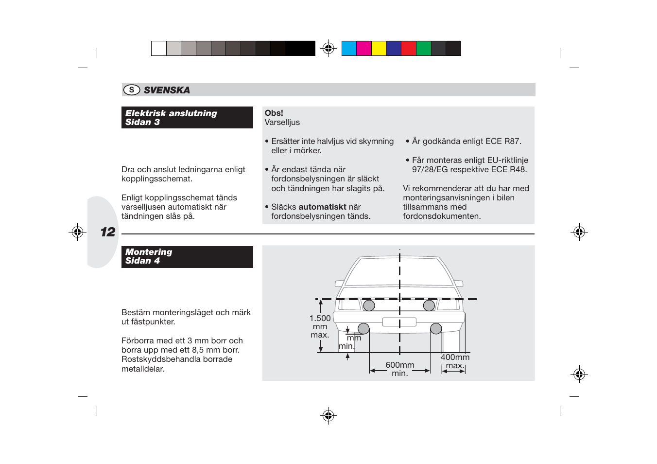 Hella 90mm LED DRL User Manual | Page 12 / 22