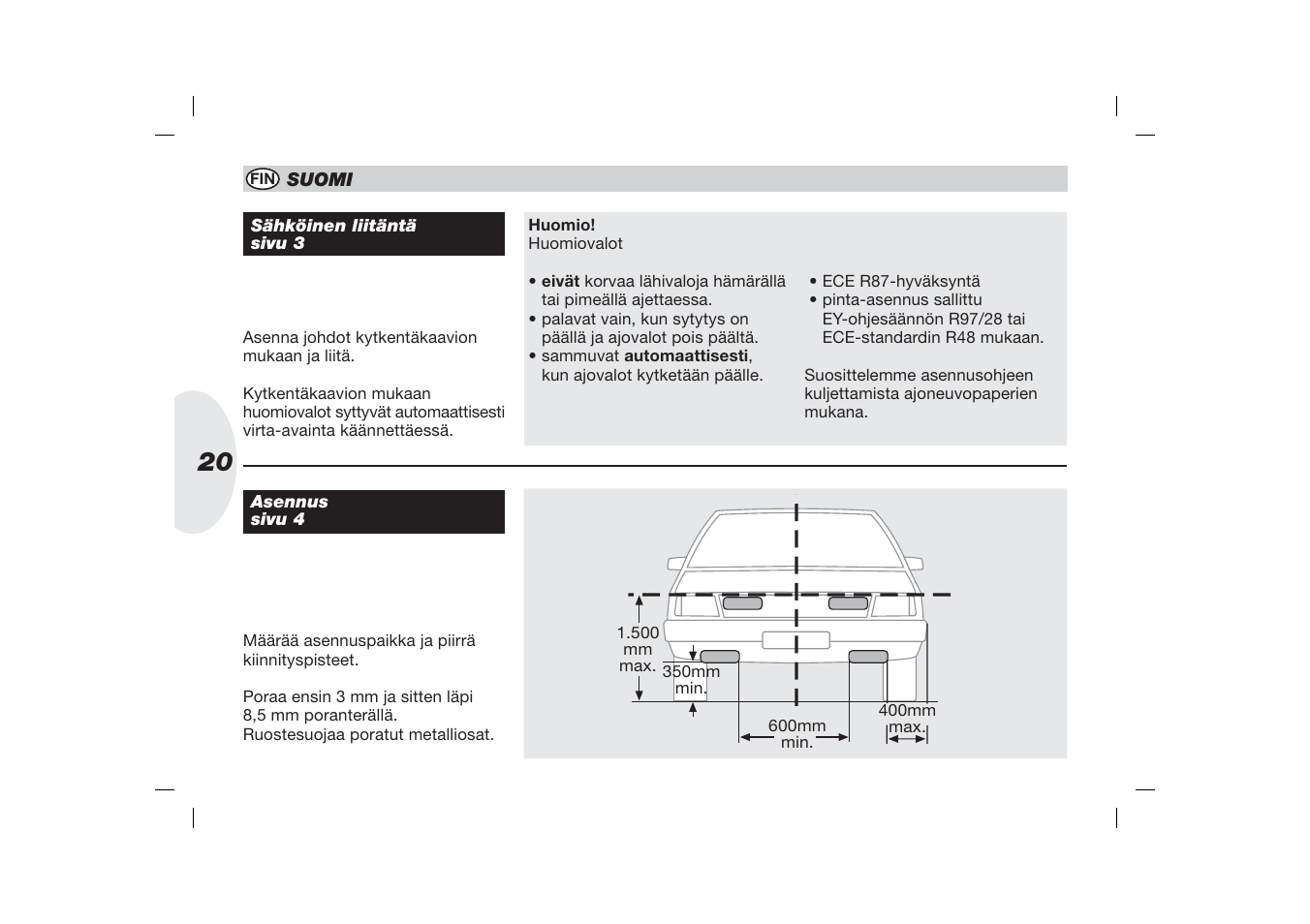 Hella 3 LED DRL User Manual | Page 20 / 22