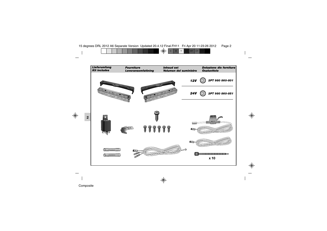 Hella 15° DRL User Manual | Page 2 / 28