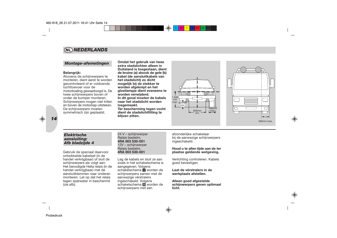 Nederlands | Hella Rallye 4000 LED User Manual | Page 14 / 20