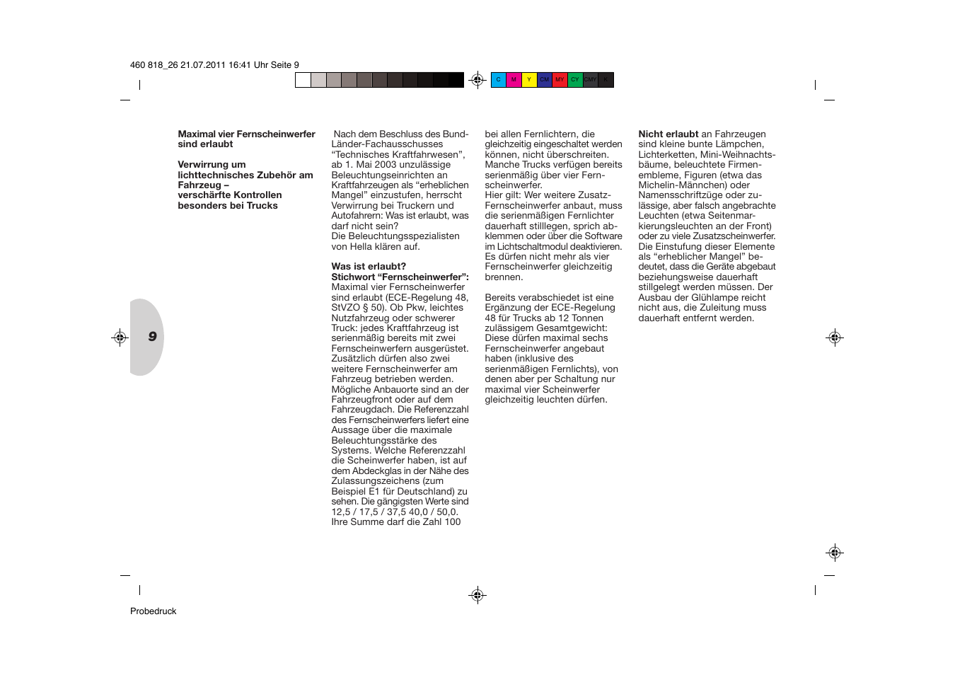Hella Rallye 4000 LED User Manual | Page 9 / 20